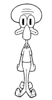 A coloring page of spongebob squarepants
